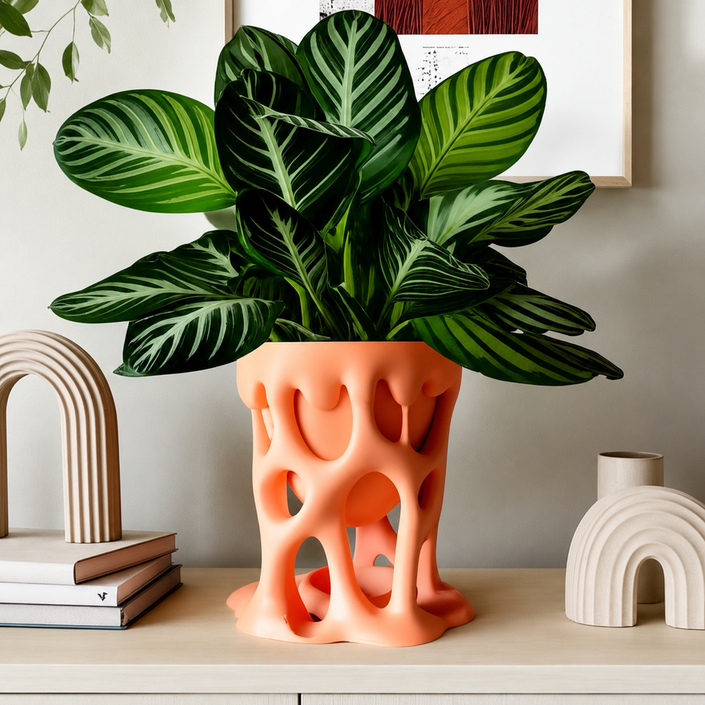 Melting Plant Pot + Drip Tray