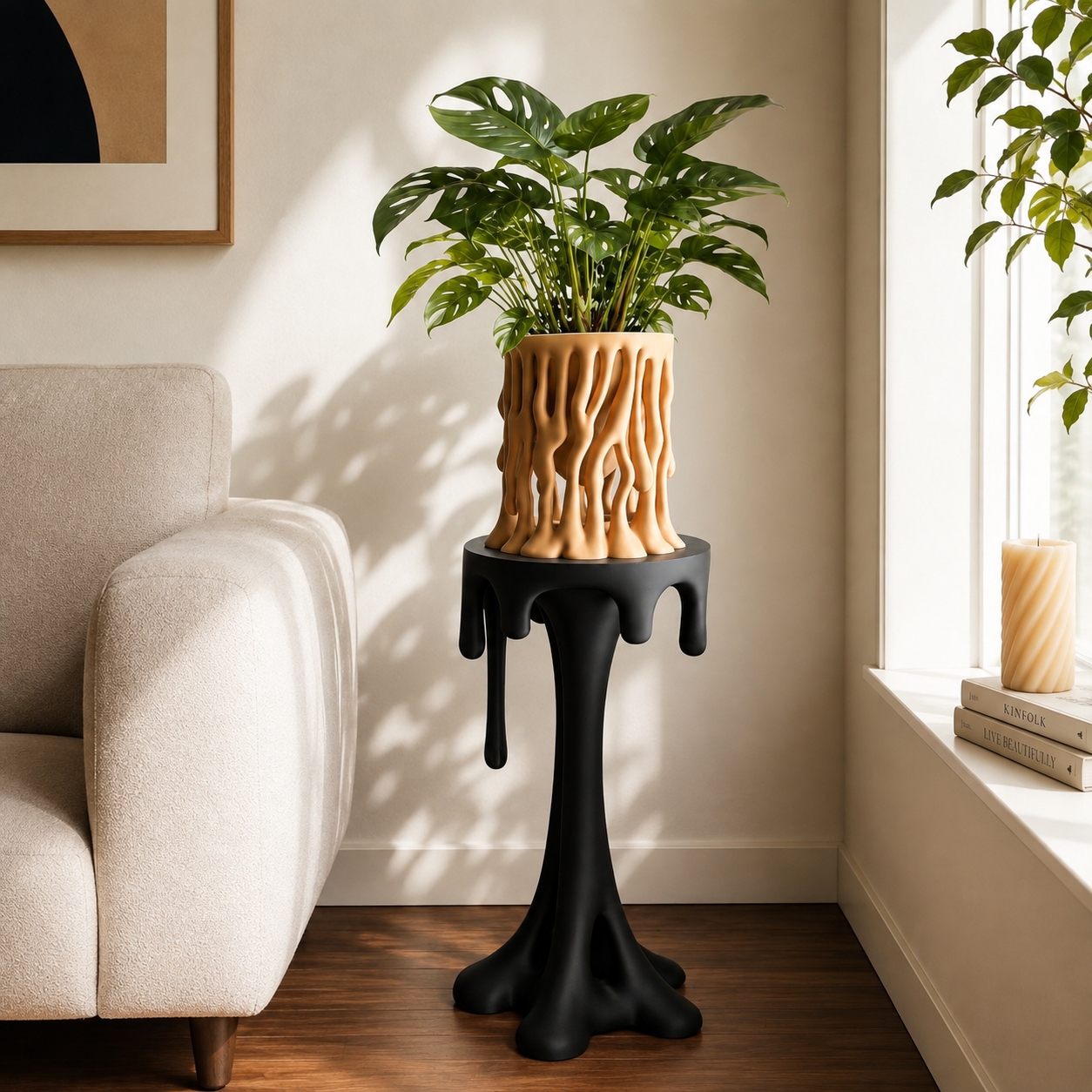 The Dripping Table - 23” Tall Funky Table