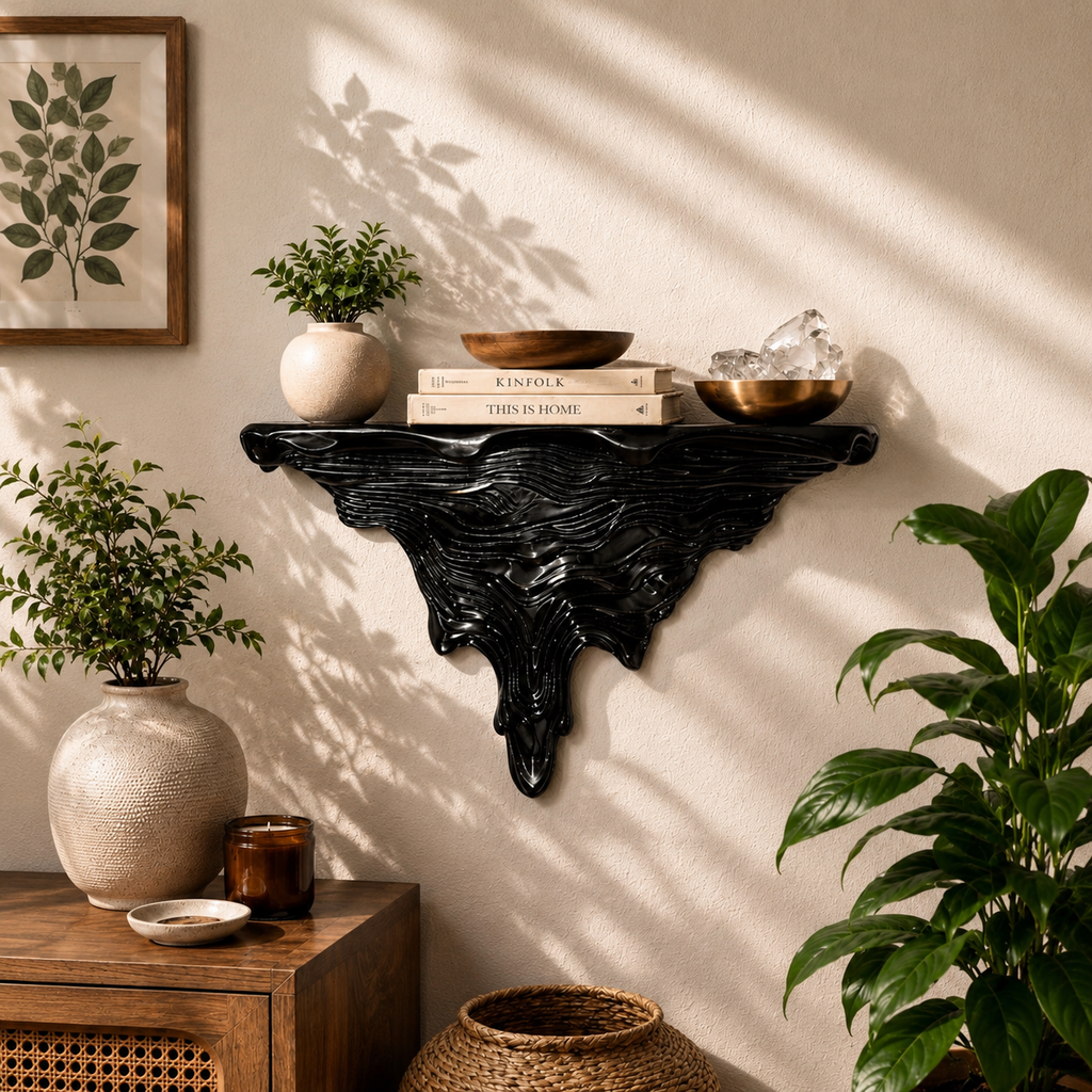 Rectangular Melting Floating Wall Shelf