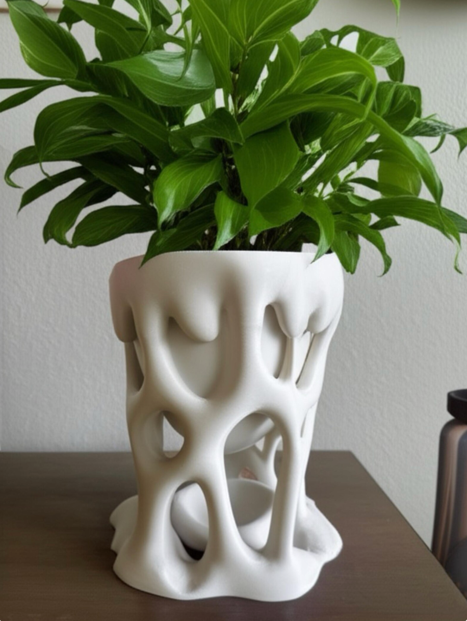 Melting Plant Pot + Drip Tray