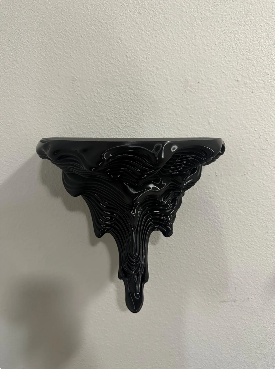 Round Melting Drip Floating Wall Shelf