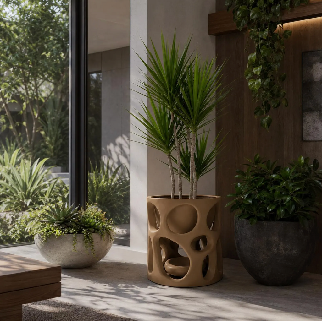 Huge Organic Plant Pot + Drip Tray