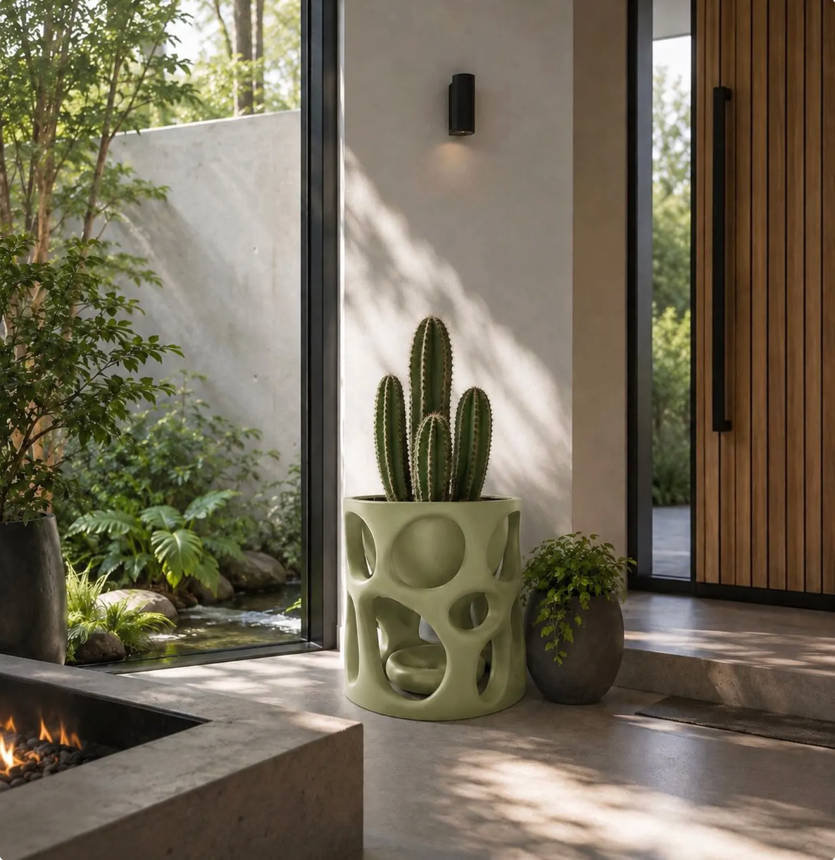 Huge Organic Plant Pot + Drip Tray