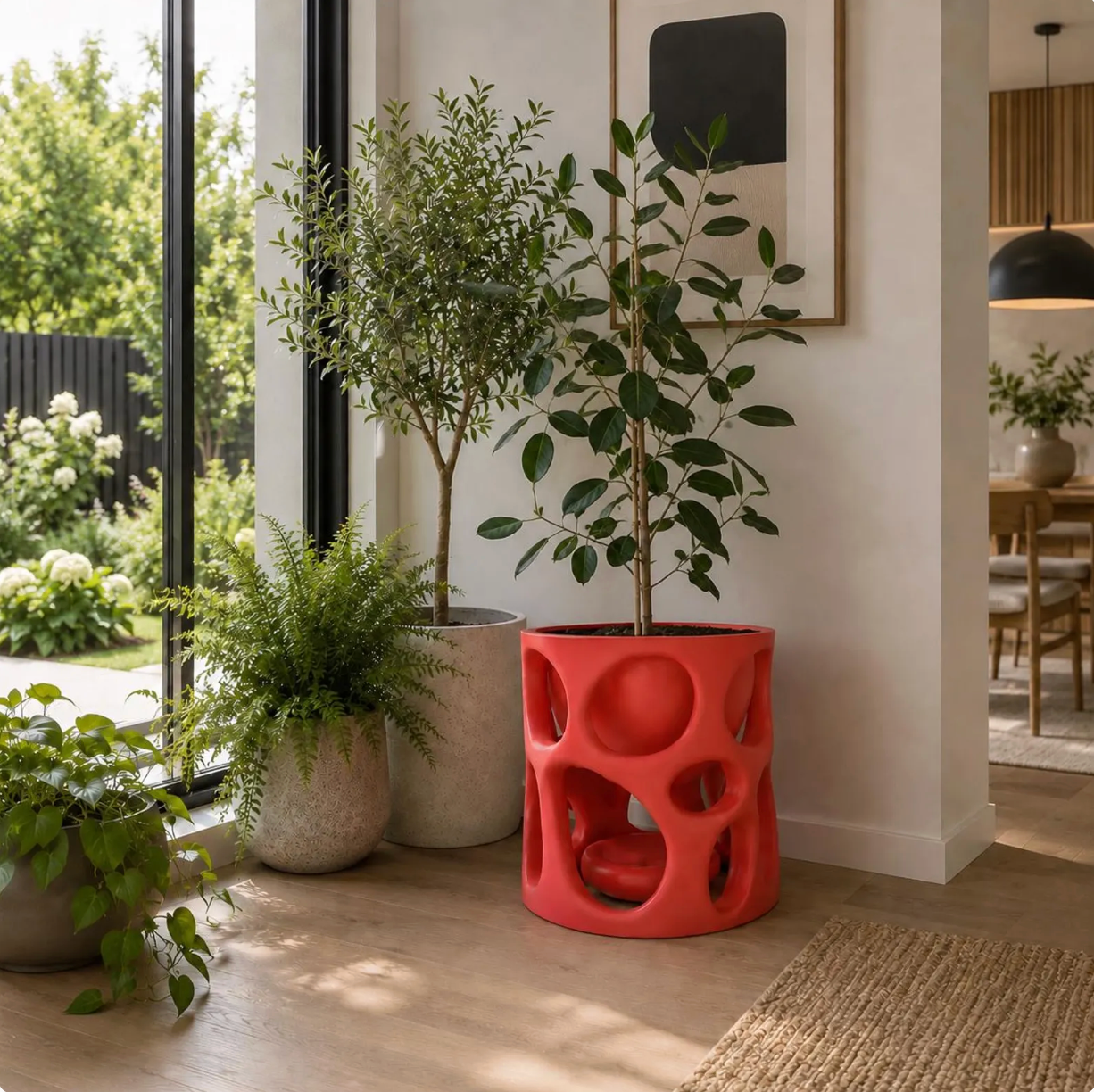 Huge Organic Plant Pot + Drip Tray
