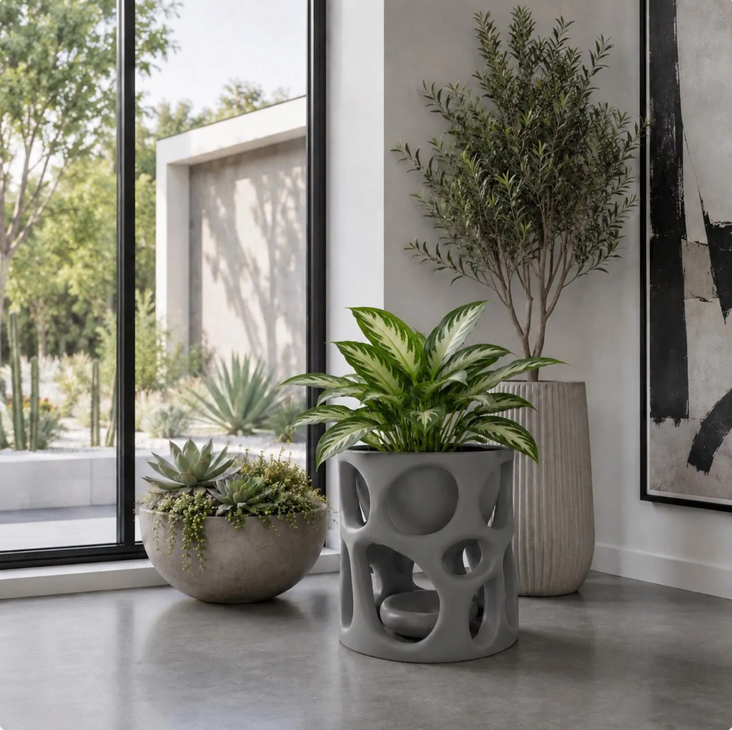 Huge Organic Plant Pot + Drip Tray