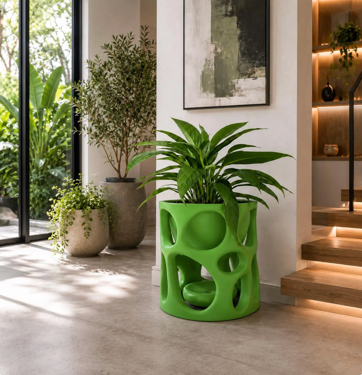 Huge Organic Plant Pot + Drip Tray