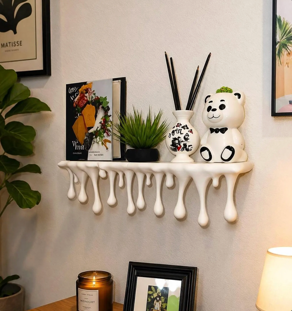 Melting Drip Floating Wall Shelf