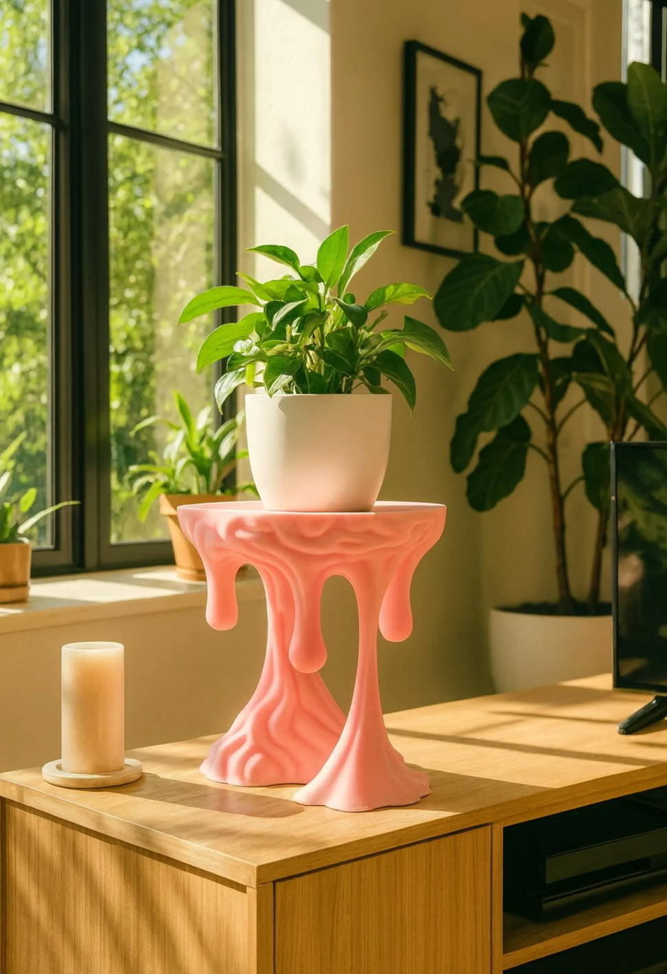 Melting Brain Plant stand